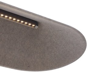 Модерен висящ лампион черен със сив интериор вкл. LED 3-степенно димируем - Dani