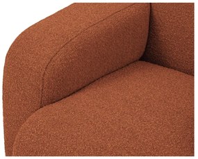 Кафяв ъглов диван от плат букле (десен ъгъл) Molino - Micadoni Home