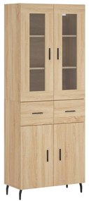 3198548 vidaXL Висок шкаф, дъб сонома, 69,5x34x180 см, инженерно дърво