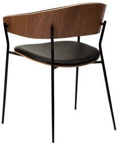 Черен/в тъмно естествен цвят трапезен стол с подлакътници Crib – DAN-FORM Denmark