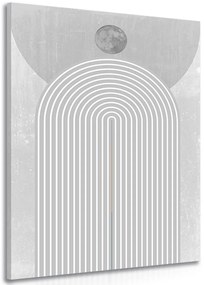Картина на платно – Модерна сива дъга Mid-Century