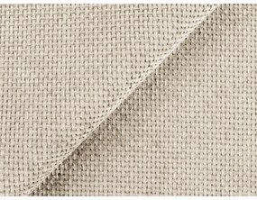 Кремаво тапицирано двойно легло с място за съхранение и решетка 160x200 cm Keoni - Makamii