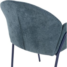 Сини тапицирани трапезни столове в комплект 2 бр. Aslin – MOME