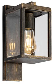 Винтидж външна стенна лампа антично злато IP44 - Charlois