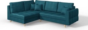 Тюркоазен ъглов диван (ляв ъгъл) Ariella - Ropez