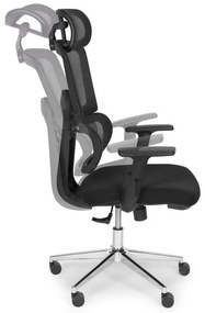 Ергономичен офис стол от мрежа с регулируема облегалка за глава