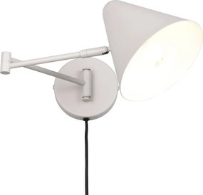 Стенна лампа с огъваща се структура за контакт в цвят слонова кост ø 15 cm Cosima – Trio