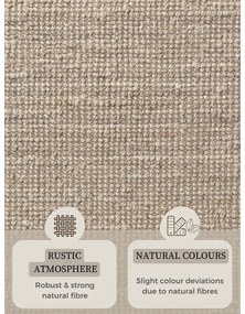 Кремав кръгъл килим от юта ø 200 cm Bouclé Jaipur – Hanse Home