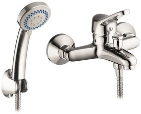 Стенен кран за баня с душ set Pyramis Serra
