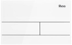 Бутон за тоалетна K011A-Q и Slim024N Rea T White Glass