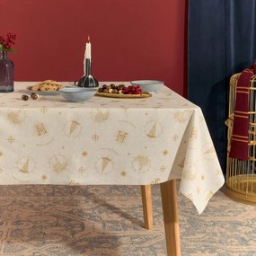 Резинирана покривка за маса, устойчива на петна Harry Potter Hogwarts Christmas 300 x 140 cm