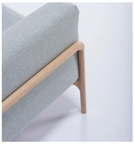 Синьо-сив диван с дъбова дървена конструкция , 180 см Fawn - Gazzda