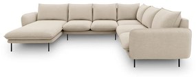 Бежов U-образен диван, десен ъгъл Vienna - Cosmopolitan Design