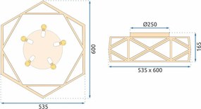 Плафон 60cm APP1240-C Gold