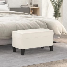 349440 vidaXL Пейка, кремава, 70x35x41 см, изкуствена кожа
