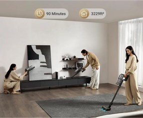 Вертикална прахосмукачка Dreame Z30 VZV17A, 855W, 310AW, 150000 об/мин, 3 степени, 0.6 л, 90 мин, HEPA H14, LED, Безчетков мотор, Черен