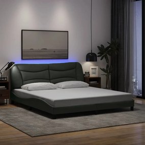 3213719 vidaXL Рамка за легло с LED без матрак Hvar, 180x200 см, плат