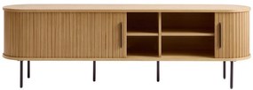 Масичка за телевизор с дъбов декор в естествен цвят 56x180 cm Nola - Unique Furniture