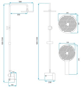 Комплект за душ REA AVALON Titanium