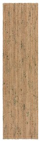 Зелено-естествена двустранна ръчно изработена ютена пътека 60x300 cm Jute Boucle Green – Flair Rugs