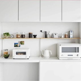 Бял/в естествен цвят дървен допълнителен рафт 28,5x8,5 cm Tower – YAMAZAKI