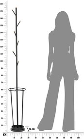 Черна метална закачалка Glam - Mauro Ferretti