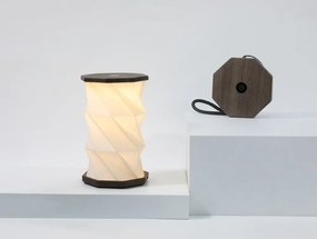 Бяла/сива преносима светлинна декорация с USB ø 8 cm Twist – Gingko
