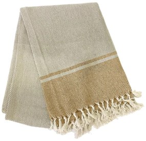 Бежова памучна покривка за маса , 250 x 150 cm - Tiseco Home Studio