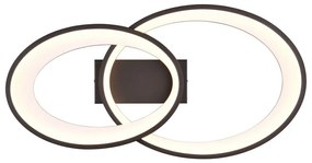 Черно-бяла LED светлина за таван 30x57 cm Malaga - Trio