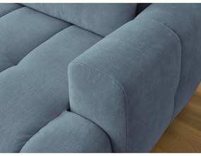 Син сгъваем/с място за съхранение ъглов диван (ляв ъгъл) Fuji – Bobochic Paris