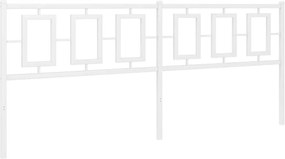 374327 vidaXL Метална резервна табла за легло, бяла, 193 см