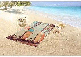 Кадифена плажна кърпа 100x180 cm Vintage Surf – Good Morning