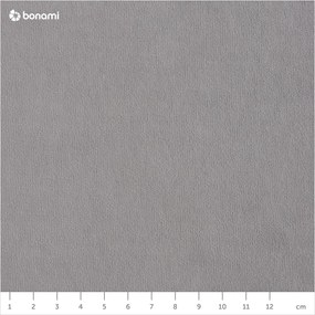 Светлосиво U-образно разтегателно канапе от кадифе, десен ъгъл Stylish Stan - Miuform