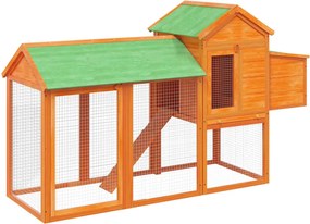 Кокошарник кафяв 193x65x117 см бор масив