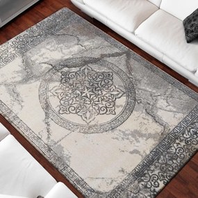 Сив килим с мандала Ширина: 160 см | Дължина: 220 см