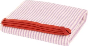 Памучна хавлиена кърпа от тери в цвят лавандула/кремава 70x140 cm Gobo – noo.ma