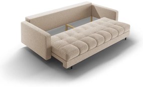 Бежов разтегателен диван с място за съхранение от букле 222 cm Bali – Cosmopolitan Design