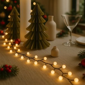 Коледни лампички зелени със 100 светодиода бели 5м IP44 - Dasher