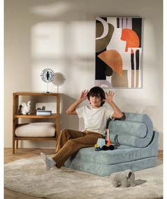 Детски стол от рипсено кадифе в цвят мента Flipster – Wigiwama