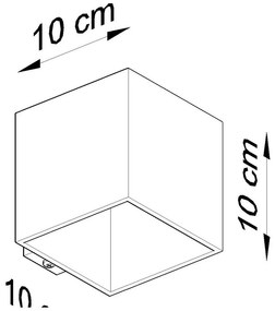 Бяла стенна лампа Geo - Sollux