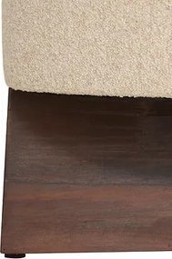 Пуф atmosphera Kayan, Букле, Слонова кост, Ø50 см