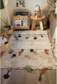 Кремава текстилна детска кошница за играчки ø 30x23 cm Veggies – Lorena Canals