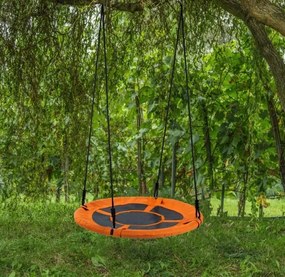 Висяща люлка с щъркелово гнездо в оранжево 100 cm