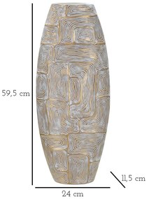 Ваза от полирезин в златисто (височина 59,5 cm) Eclips – Mauro Ferretti
