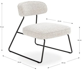 Бяло-бежово кресло Elon – Marckeric