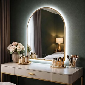 Огледало LED 80x60cm CAMLOT Brush Gold