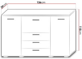 Бюфет Bari-White-Mauro