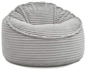 Светлосив пуф от рипсено кадифе Socrate – Bobochic Paris