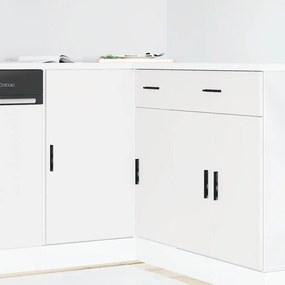 854289 vidaXL мивка база кабинет Lyon бял инженерна дървесина