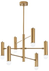 Висящо осветително тяло в златисто с метален абажур Gharib – Opviq lights
